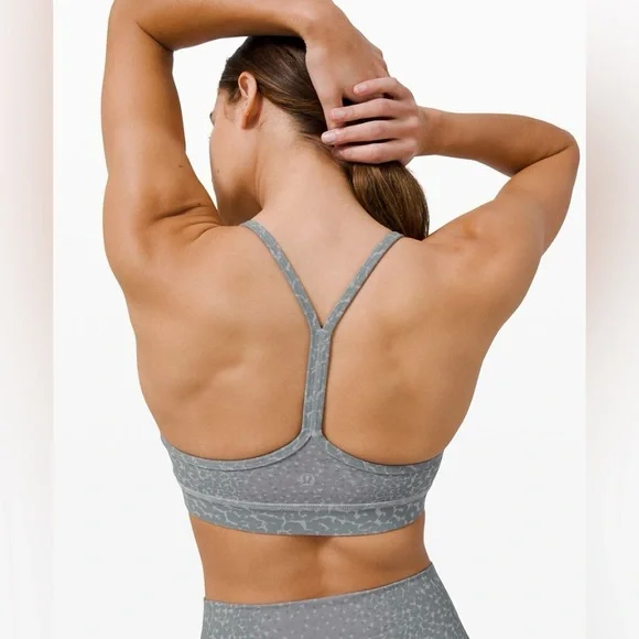 Lululemon Flow Y Bra Nulu *Light Support* B/C Cup & Align Pant 28” City Camo 4